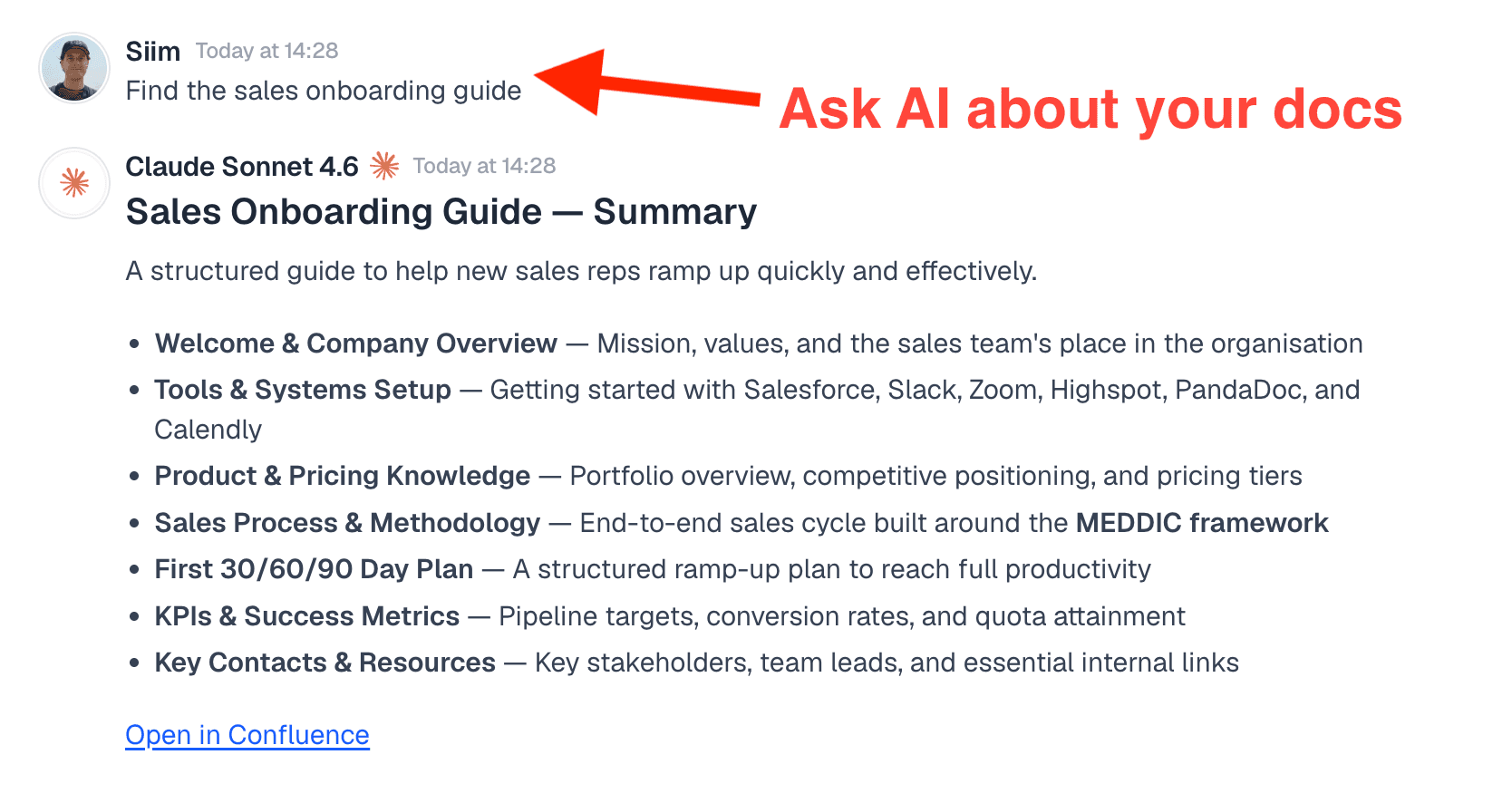 Search your wiki in plain English