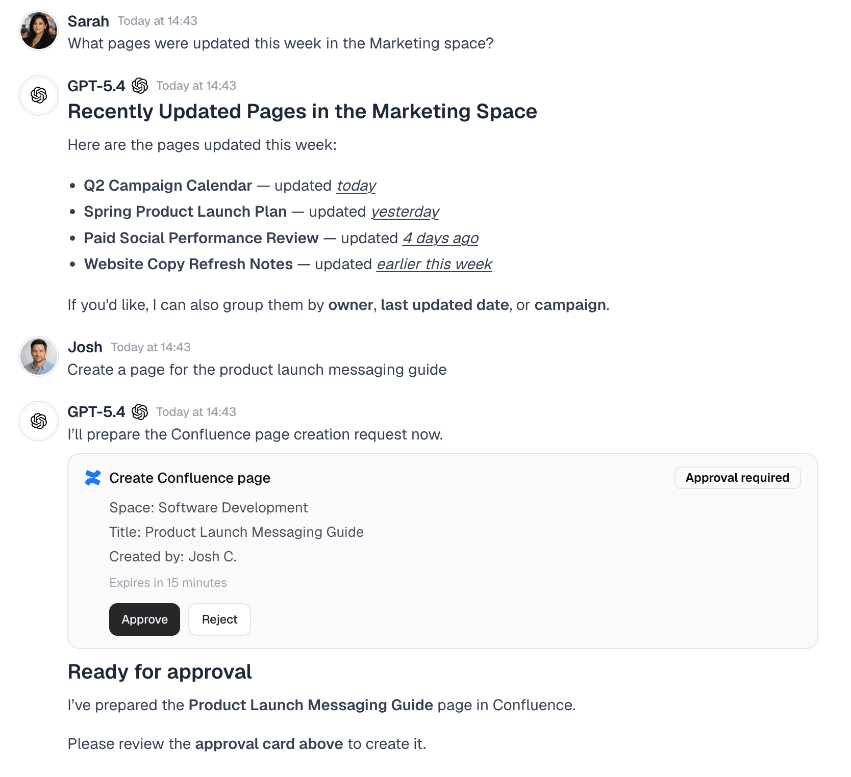 Confluence workflows in Menturi