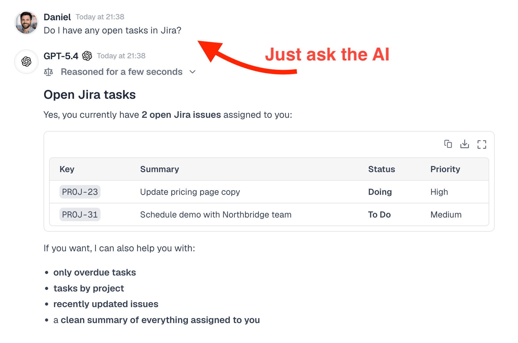 Search tickets in plain English