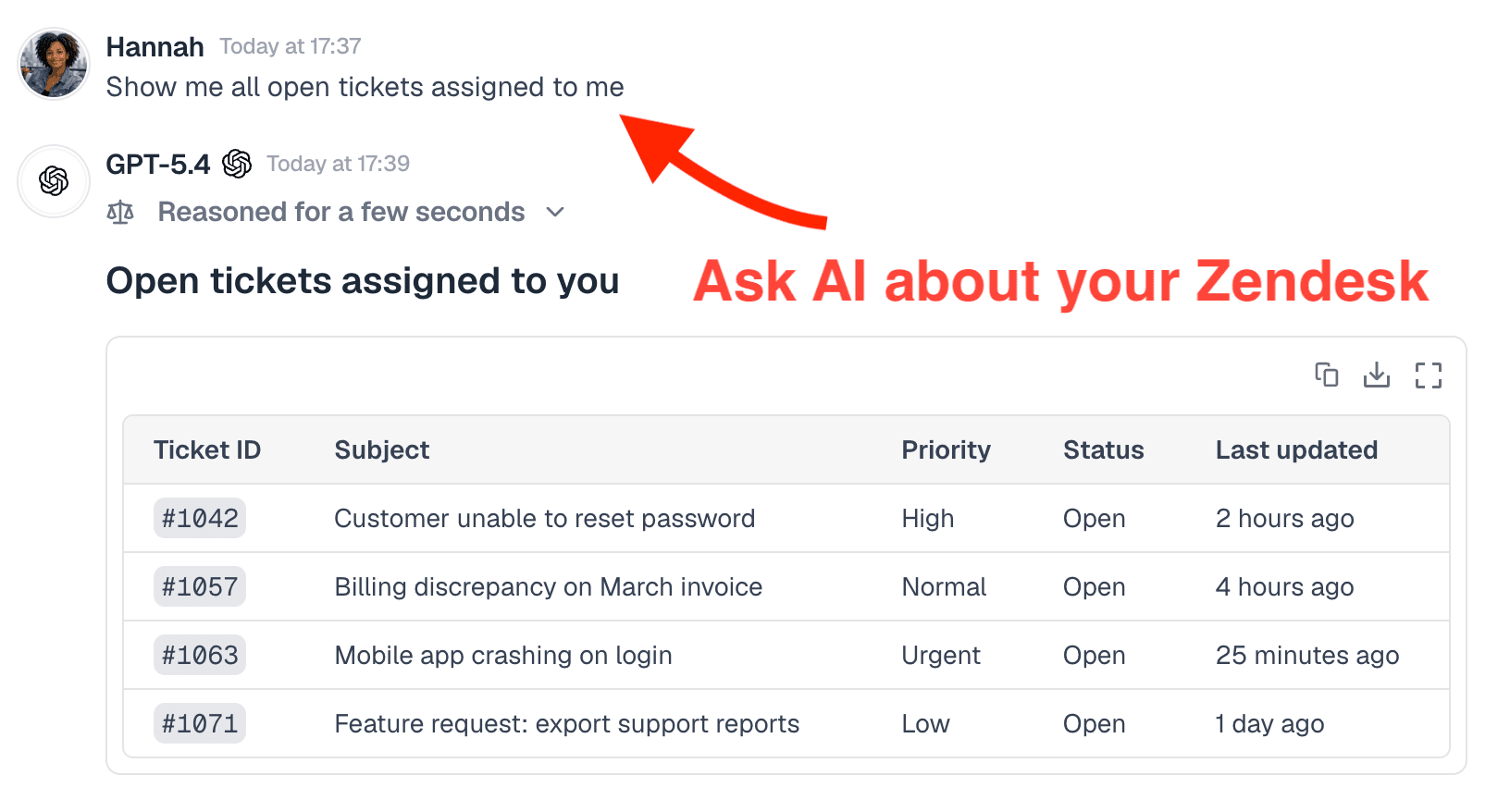 Recherchez vos tickets de support en langage naturel